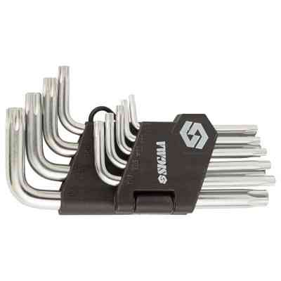 Ключ Sigma набір TORX 9шт T10-T50 CrV, короткі з отвором (4022211) Вінниця