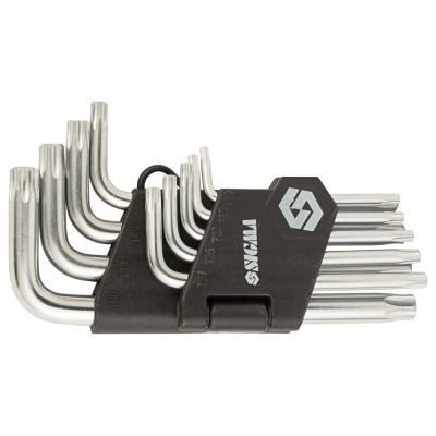 Ключ Sigma набір TORX 9шт T10-T50 CrV, короткі з отвором (4022211) Вінниця - фото 1