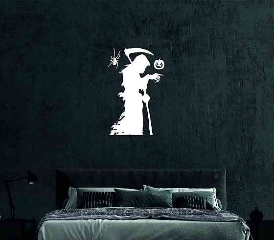 Декоративне настінне Панно «Смерти з косою», Декор на стіну 50*32 см, Білий Київ