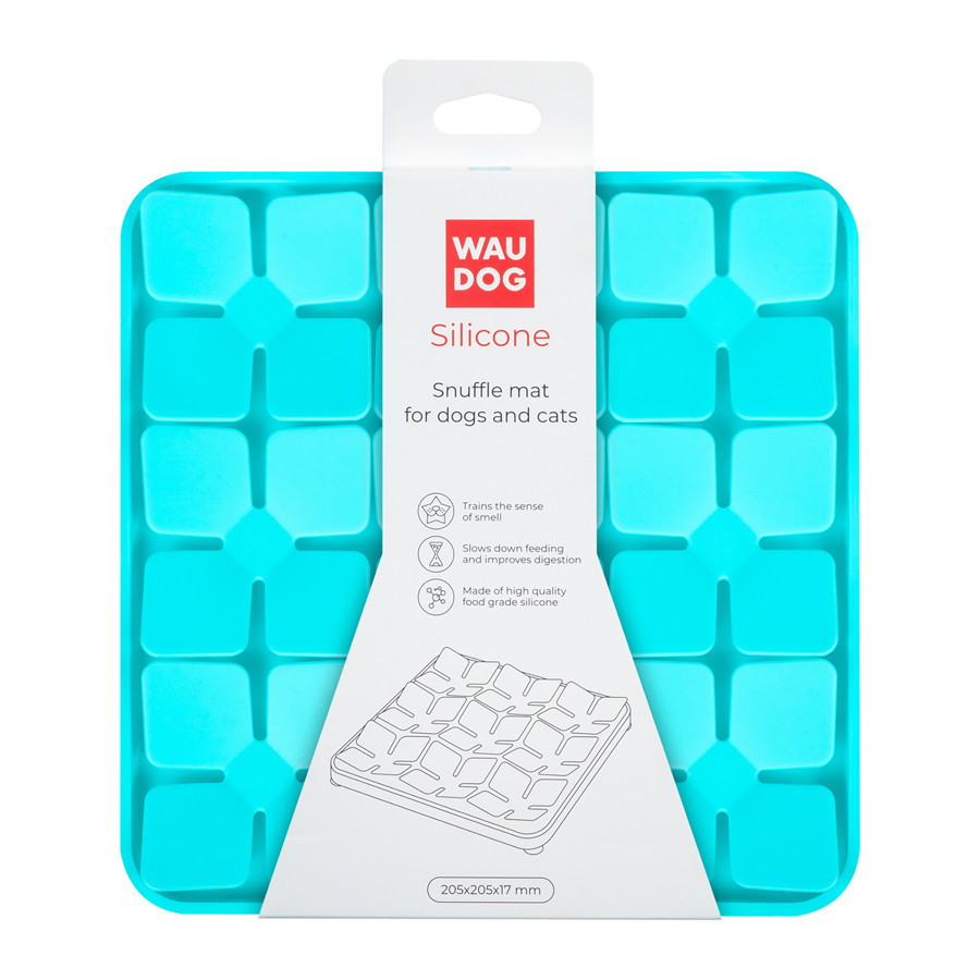 Килимок для пошуку корму WAUDOG Silicone, 205х205х17 мм, блакитний Київ - фото 2