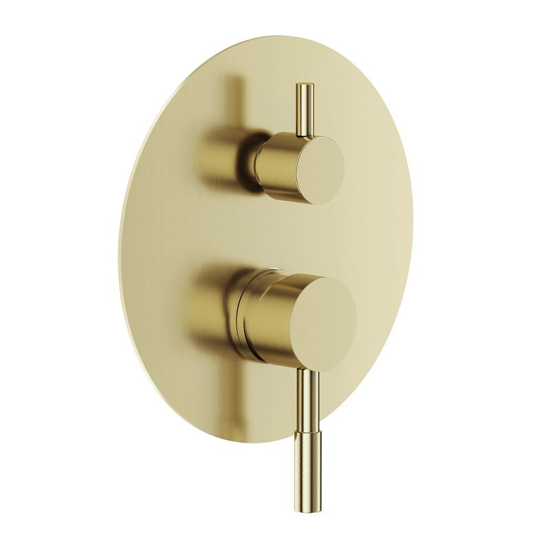 Змішувач прихованого монтажу VOLLE CRUZE cepillado oro на 2 споживача золото Київ - фото 1