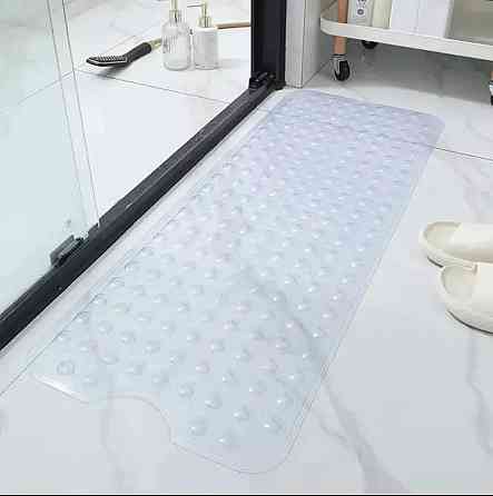 Коврик для ванной комнаты и душа атискользящий,для тела массажный силиконовый с присосками,прозрачный,40х100см Каменец-Подольский