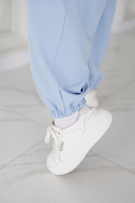 Жіночі широкі штани джогери "Flavio" Норма та батал Блакитний, 46-48 Київ - фото 7