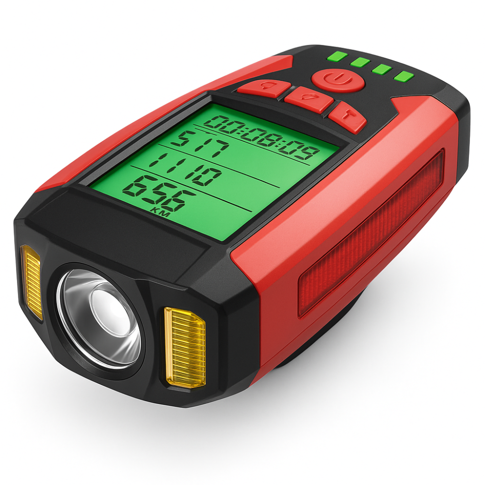 Свет на руль велосипеда с аккумулятором AS0808-XPG+2LED(yellow)+2COB(red), Велосипедный свет на руль DJ-56 Львов - изображение 9