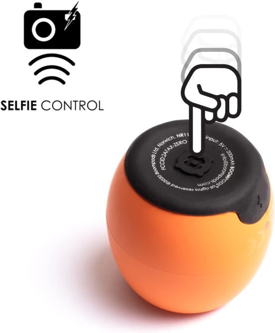 Портативна Bluetooth колонка Boompods Zero Orange Бездротова міні акустика 10W Водонепроникна IPX6 з мікрофоном та функцією селфі Київ - фото 7