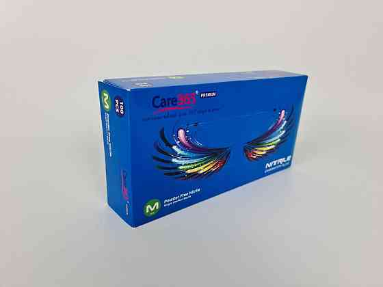 Рукавички Нітрил Синій (100 шт.) M (1 пачка) Харків