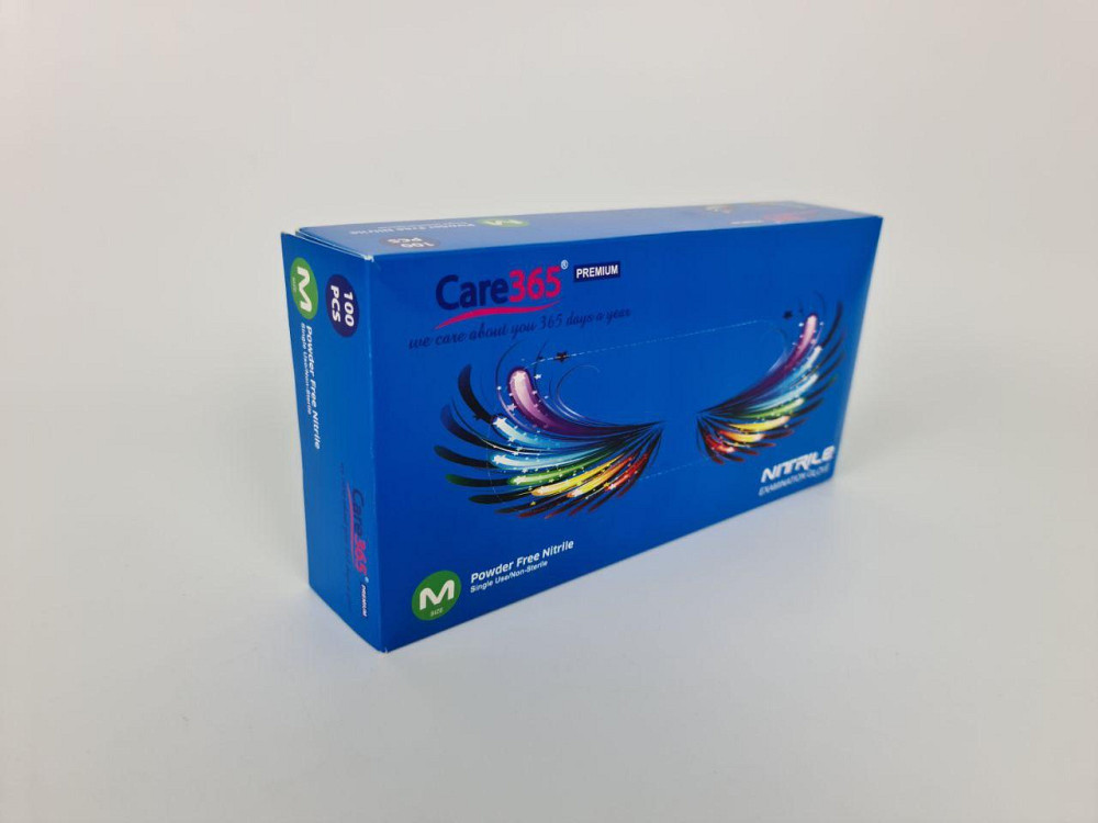 Рукавички Нітрил Синій (100 шт.) M (1 пачка) Харків - фото 3