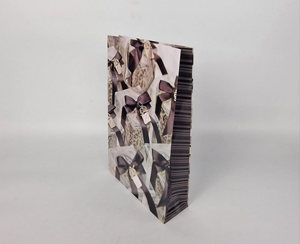 Большой бумажный пакет вертикальный  25/37/8(артBV-025) (12 шт) Харьков - изображение 1