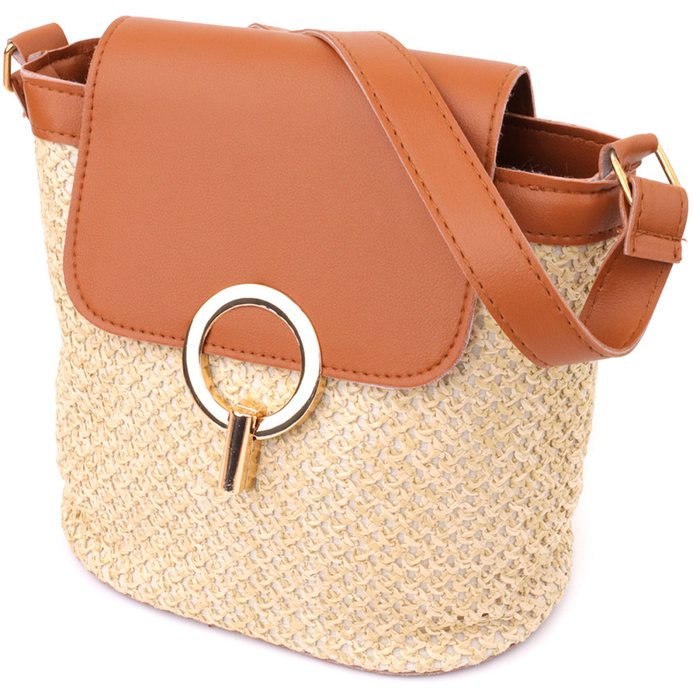 Літня сумка з якісного текстилю Vintage sale_15138 Коричневий Київ - фото 1