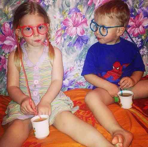 Очки трубочка детские для питья one size оранжевый Киев