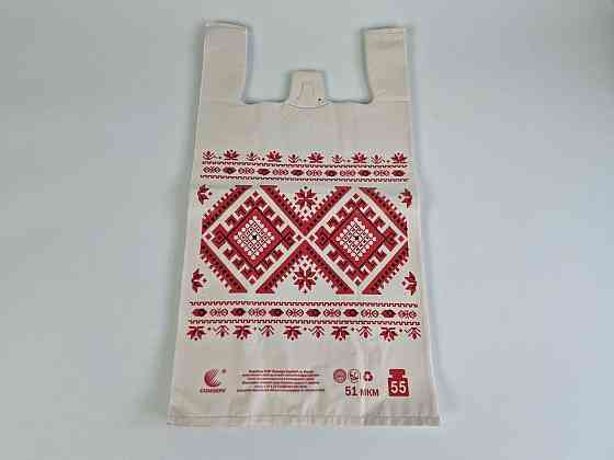 Пакет майка полиэтиленовая (тип FA) 30*55 Вишиванка ''Комсерв'' 50 мкм (100 шт) Харьков