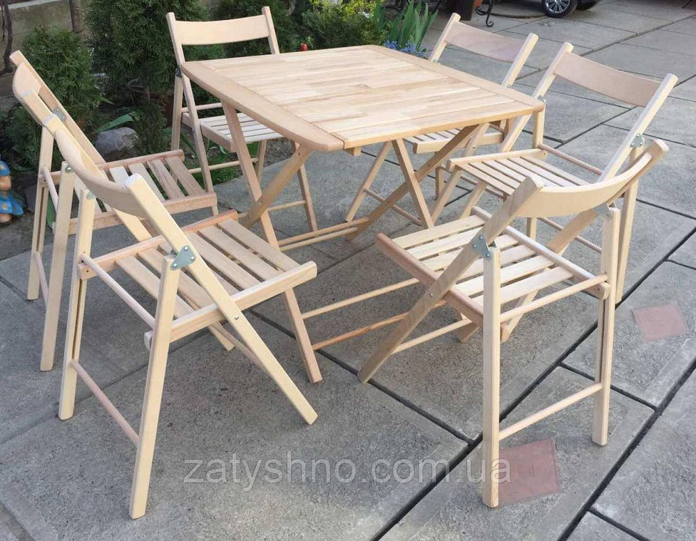 Мебель складная буковая на 6 человек Киев - изображение 2