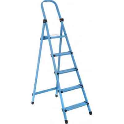 Лестница Work's стремянка металлическая 405 5 сх., синяя (63272) Винница