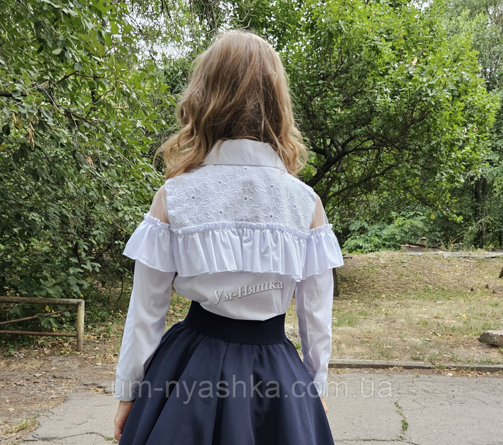 Красивая школьная блузка с длинным рукавом 134 Кривой Рог - изображение 8