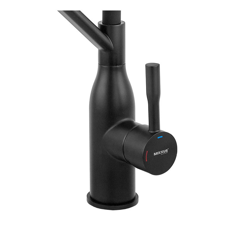Кухонный смеситель MIXXUS PREMIUM GRAVITY 017 NUT BLACK с черным силиконовым изливом REFL.BLACK (MI8408) Харьков - изображение 14