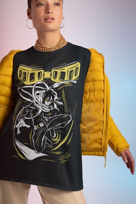 Футболка для мальчика аниме Моя геройская академия оверсайз (рост от 165 до 180 ) Черний AnimeJ0858m Днепр - изображение 4