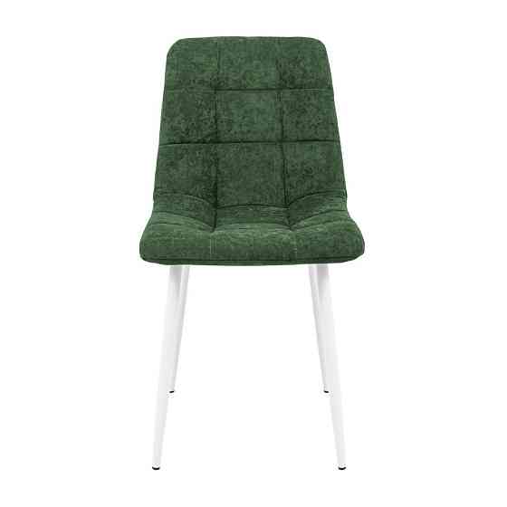 Стілець крісло м'який AlbaDesign U Phlox 13 білі ніжки Зелений Київ