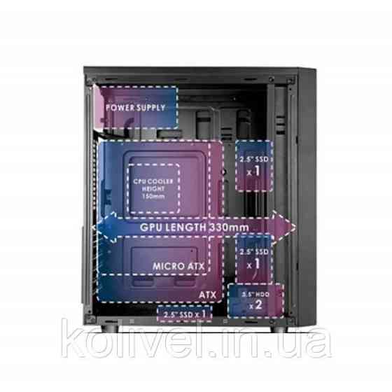 Корпус Casecom GM-86 400W-120mm USB3.0 ATX, Black (GM-86-400) Киев