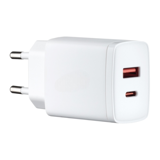 Адаптер живлення 2 в 1 Type C + USB A 18W Луцьк