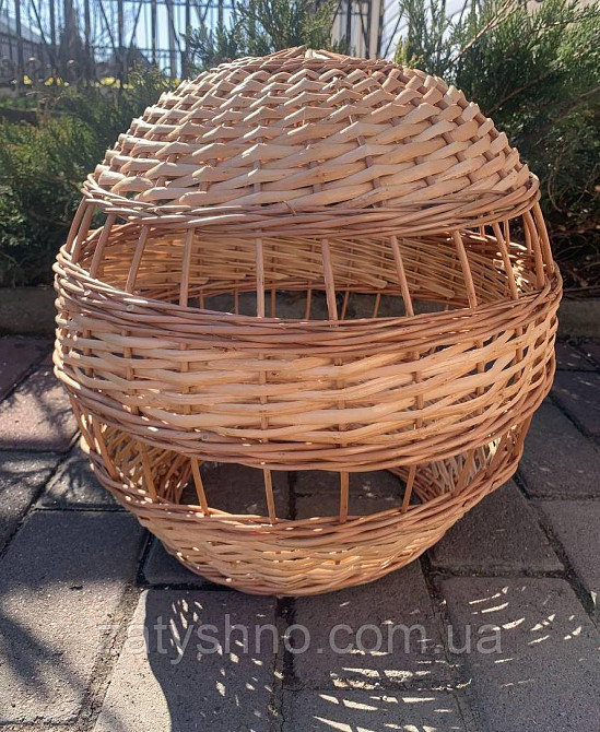 Набір великих круглі бра плетені в кафе. Київ - фото 2