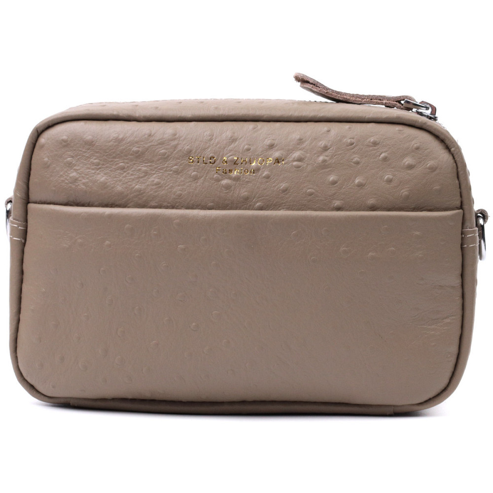 Стильна сумка для жінок із фактурної натуральної шкіри Vintage 22662 Бежева Київ - фото 5