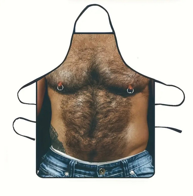 Фартух з приколом з торсом 80 на 60 см різнобарвний Київ - фото 1