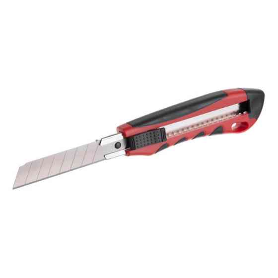 Нож сегментный, 18 мм, металлическая направляющая, противоскользящий корпус, дробилка INTERTOOL HT-0506 Киев