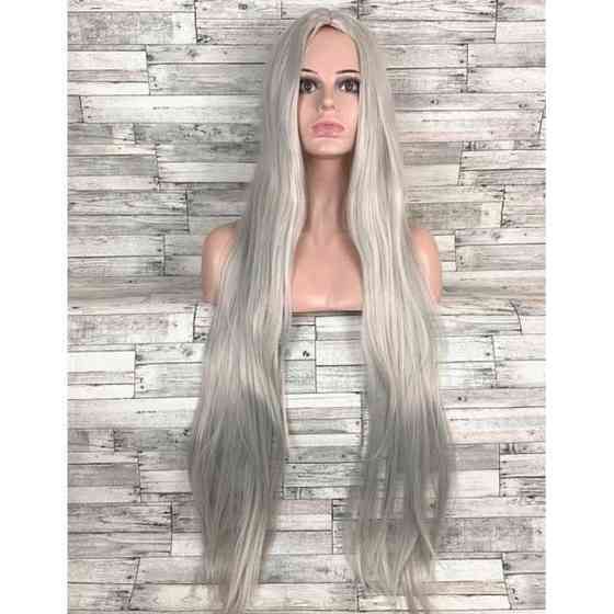 Перука рівна аніме 100 см без чубчика "Попільний" Вінниця
