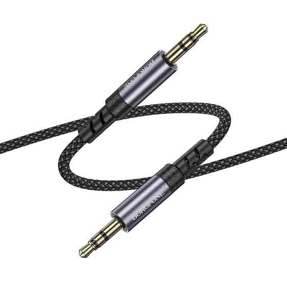Аудио кабель BOROFONE BL24 Graceful audio cable AUX Metal Grey Одеса