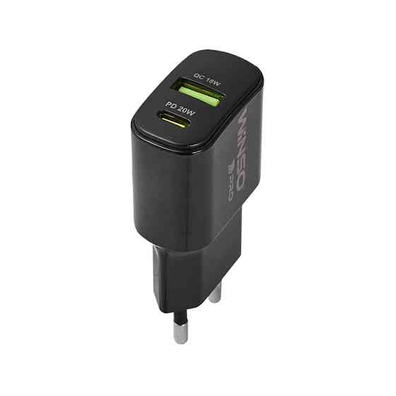 Сетевое зарядное устройство Winso Pro PD20W USB-C+USB-A черный Львов
