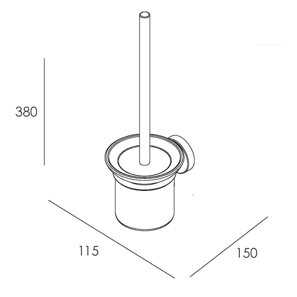 Настінний йоржик для унітаза IMPRESE SKALA хром Київ - фото 2
