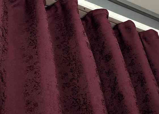 Шторна тканина жакард, колекція "Мармур Al1" колір бордовий 1302ш Київ