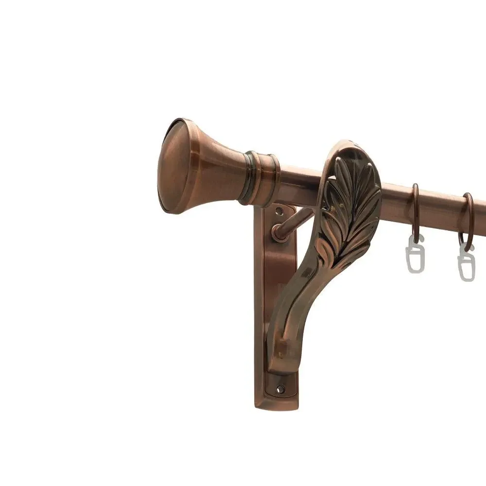 Карниз Orvit Люксор металевий однорядний ретро гладка труба кільце металеве Мідь 25 мм 300 см (00-00016309) Львов - изображение 1