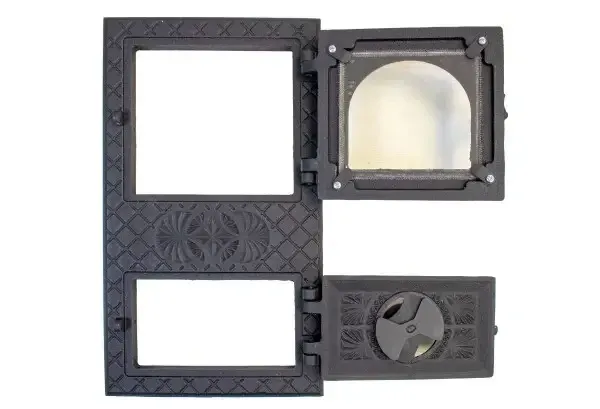 Дверца чугунная топочная с поддувалом (спарка) 