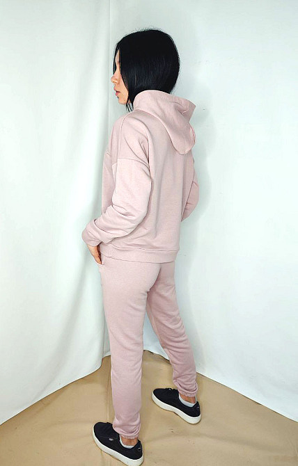 Костюм підлітковий спортивний трехнитка петля Пудровий M Харків - фото 6