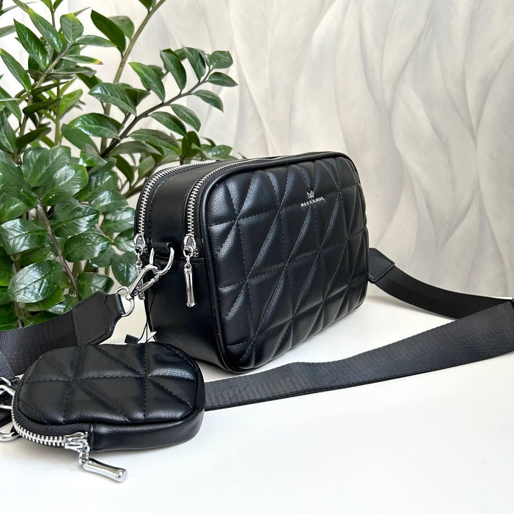 Брендова жіноча сумка крос-боді. Жіноча чорна сумка маленька через плече. 8862 Київ - фото 3