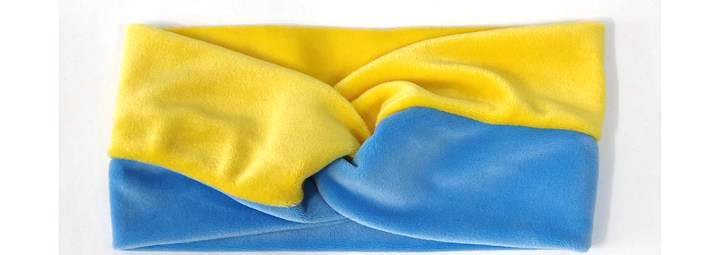 Повязка женская спортивная желто-голубая Киев - изображение 1