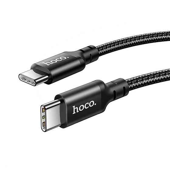 Кабель Type-C HOCO X14 60W, 1m, нейлон, алюмінієві конектори, колір чорний 6931474752215 Одеса