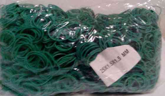 Резинка денежная  №25 ( зеленая )*1,5мм  1 кг 