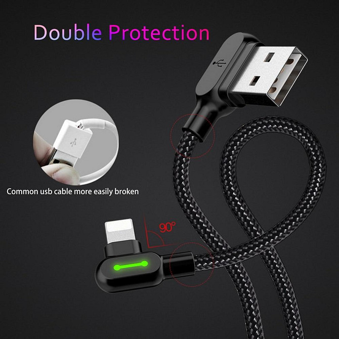 Кабель Lightning Mcdodo з двостороннім USB роз'ємом LED індикацією для заряджання і передачі даних (Чорний, 3м) Николаев - изображение 5