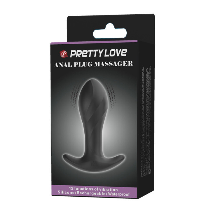 Анальна пробка - Pretty Love Anal Plug Massager Black Sex Aura Київ - фото 8