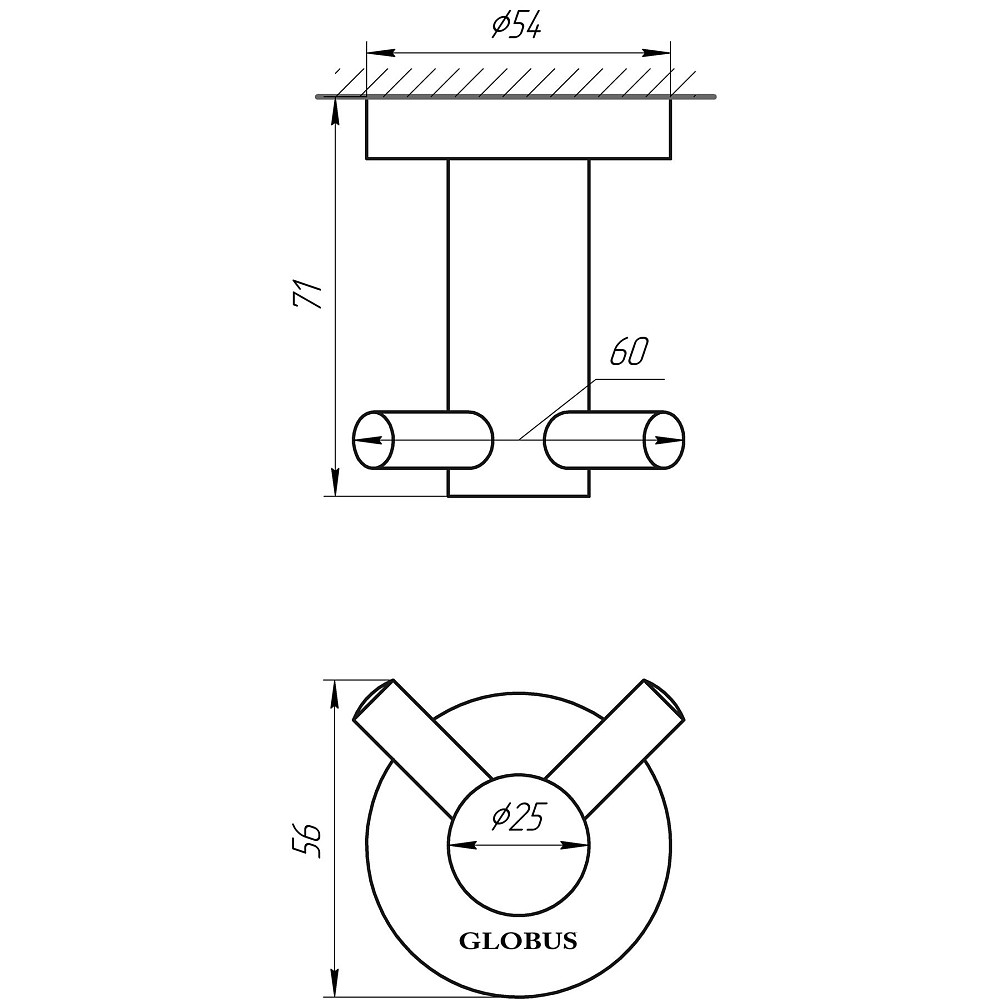 Гачок подвійний Globus Lux SS 8415  SUS304 Луцк - изображение 2
