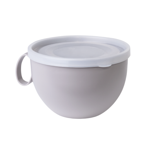 Чашка з кришкою 0,5л пластик какао/прозорий Алеана Житомир - фото 1