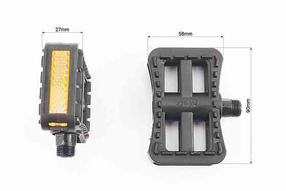 Педалі CHILD 9/16" (90x55x25mm) пластикові, чорні (без підшипників) Київ