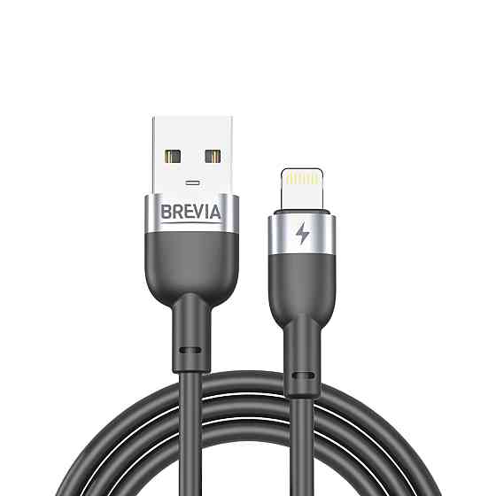 Кабель Brevia USB to Lightning 2,4А 1,2м, чорний box (52120BULC1) Львів