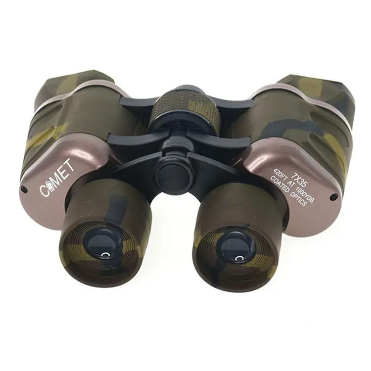 Бінокль тактичний водостійкий для полювання і риболовлі туризму Comet AXP204-18 (7x35) Camo в чохлі Київ - фото 5