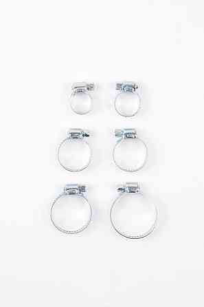 Набор хомутов червячных 6 пр.(10-16,14-23,15-25,16-27,20-32,25-38мм),в блистере P001K Одесса