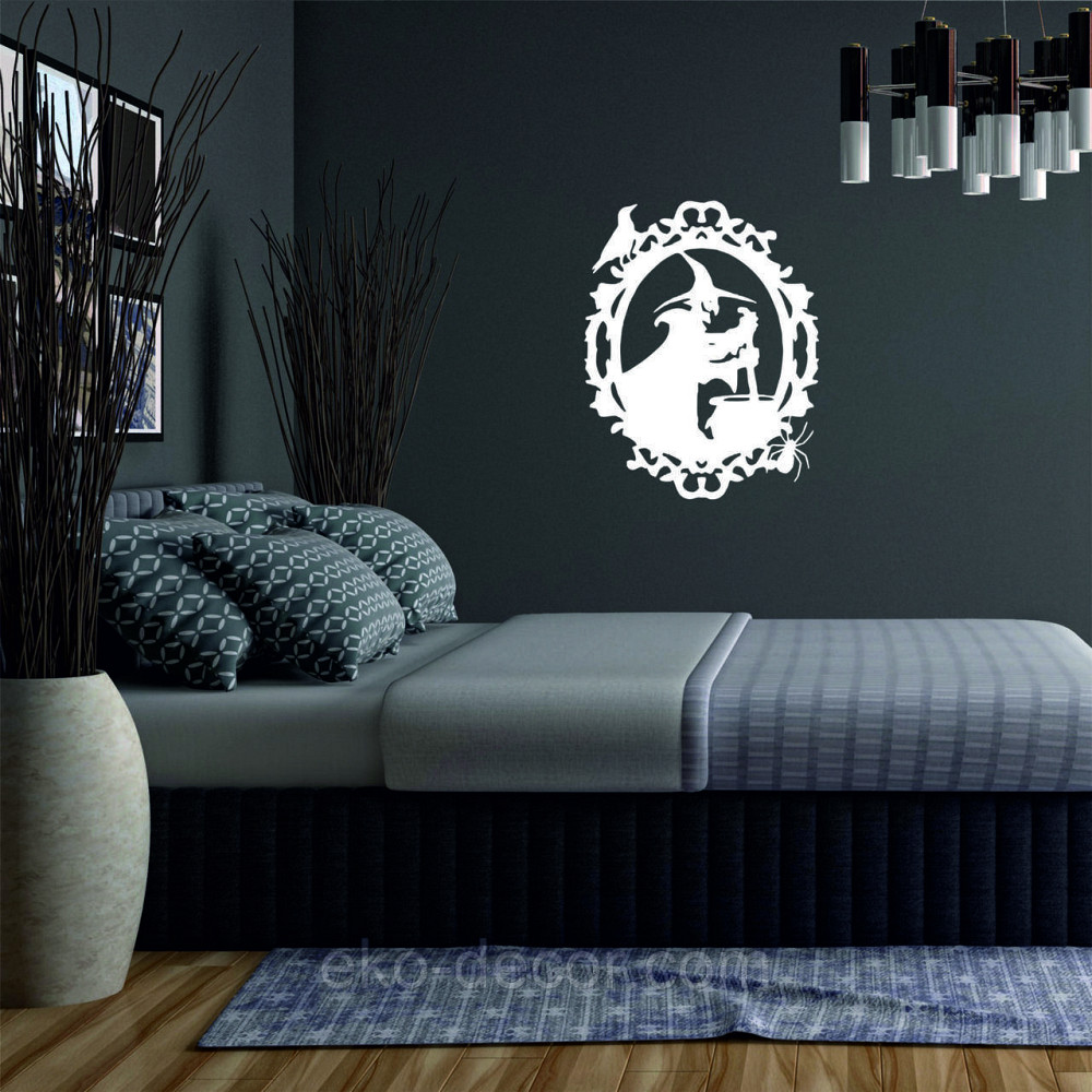 Декоративне настінне Панно «Ведьма та котел», Декор на стіну 110*86 см, Білий Київ - фото 3