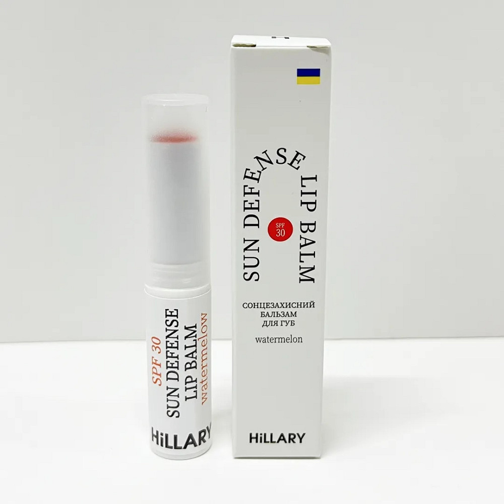 Солнцезащитный бальзам для губ Арбуз SPF 30 Sun Defense Lip Balm Watermelon SPF 30 Hillary 3 г Киев - изображение 1