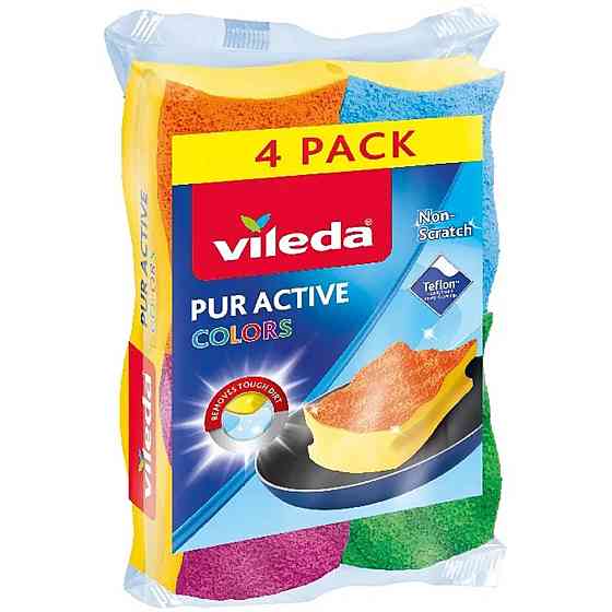 Губки Пур Ектів Колор (Pur Active Color) ТМ "Віледа", 4 шт Київ